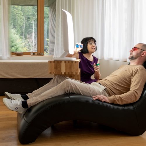 Fokus auf die Augen mit Augen Wellness