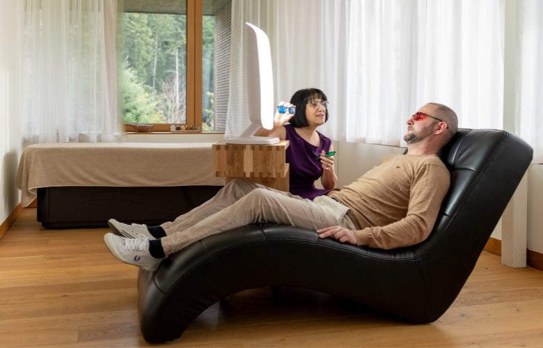 Fokus auf die Augen mit Augen Wellness