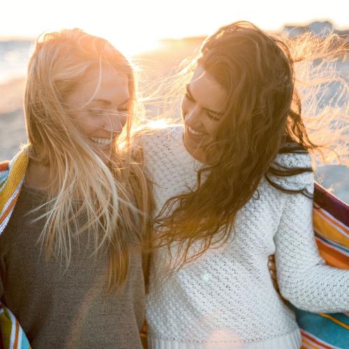 Freundinnen am Strand