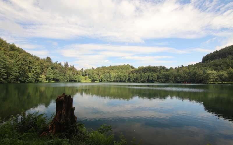 In vielen Maaren kann man bei einem Urlaub in der Eifel auch baden. Ein herrliches Naturerlebnis